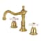 Kingston Brass KS1977PX 8" Widespread Bathroom Faucet, Brushed Brass KS1977PX - alternate 1
